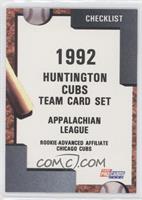 Team Checklist - Huntington Cubs