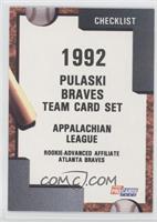 Team Checklist - Pulaski Braves