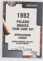 Team Checklist - Pulaski Braves
