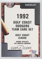 Team Checklist - Gulf Coast Dodgers