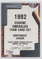 Team Checklist - Eugene Emeralds