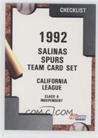 Team Checklist - Salinas Spurs