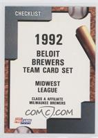 Team Checklist - Beloit Brewers