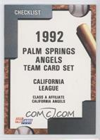 Team Checklist - Palm Springs Angels