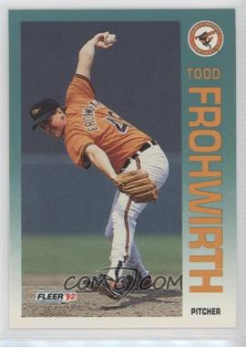 1992 Fleer Update - [Base] #U-1 - Todd Frohwirth