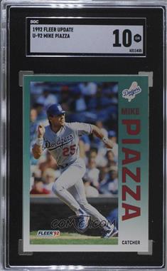 1992 Fleer Update - [Base] #U-92 - Mike Piazza [SGC 10 GEM]