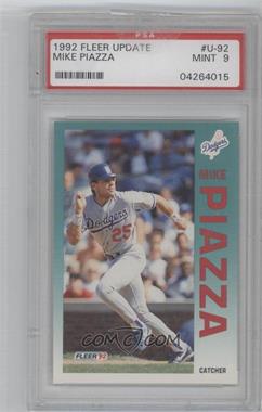 1992 Fleer Update - [Base] #U-92 - Mike Piazza [PSA 9 MINT]