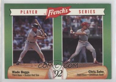 1992 French's Mustard Player Series - Food Issue [Base] #14 - Wade Boggs, Chris Sabo