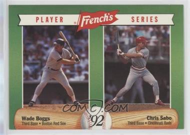 1992 French's Mustard Player Series - Food Issue [Base] #14 - Wade Boggs, Chris Sabo