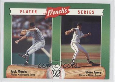 1992 French's Mustard Player Series - Food Issue [Base] #18 - Jack Morris, Steve Avery