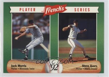 1992 French's Mustard Player Series - Food Issue [Base] #18 - Jack Morris, Steve Avery