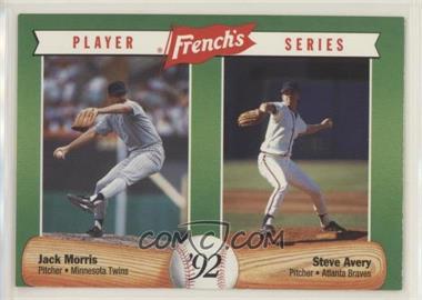 1992 French's Mustard Player Series - Food Issue [Base] #18 - Jack Morris, Steve Avery