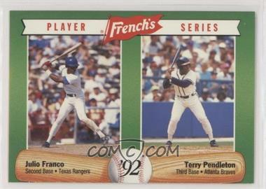 1992 French's Mustard Player Series - Food Issue [Base] #3 - Julio Franco, Terry Pendleton