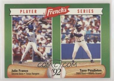 1992 French's Mustard Player Series - Food Issue [Base] #3 - Julio Franco, Terry Pendleton