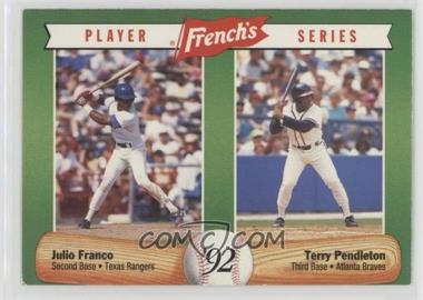 1992 French's Mustard Player Series - Food Issue [Base] #3 - Julio Franco, Terry Pendleton