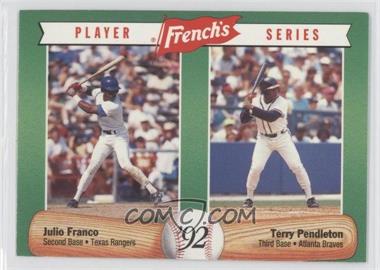 1992 French's Mustard Player Series - Food Issue [Base] #3 - Julio Franco, Terry Pendleton