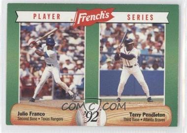 1992 French's Mustard Player Series - Food Issue [Base] #3 - Julio Franco, Terry Pendleton