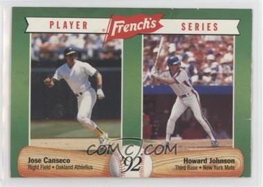 1992 French's Mustard Player Series - Food Issue [Base] #4 - Jose Canseco, Howard Johnson [EX to NM]