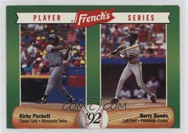 1992 French's Mustard Player Series - Food Issue [Base] #7 - Kirby Puckett, Barry Bonds [EX to NM]