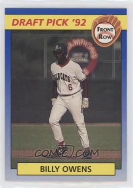 1992 Front Row Draft Picks - [Base] #2 - Billy Owens