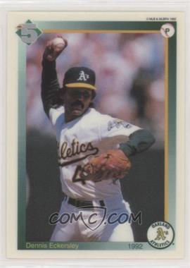 1992 High 5 Reusable Decals - Prototypes #_DEEC - Dennis Eckersley