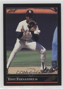 1992 Leaf - [Base] - Gold #187 - Tony Fernandez