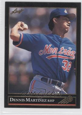 1992 Leaf - [Base] - Gold #190 - Dennis Martinez