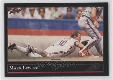 1992 Leaf - [Base] - Gold #49 - Mark Lewis
