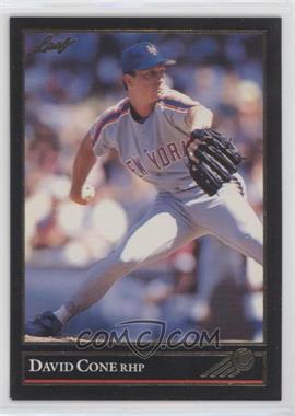 1992 Leaf - [Base] - Gold #92 - David Cone