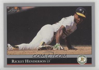 1992 Leaf - [Base] #116 - Rickey Henderson