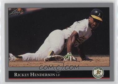 1992 Leaf - [Base] #116 - Rickey Henderson