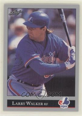 1992 Leaf - [Base] #201 - Larry Walker