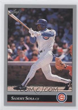 1992 Leaf - [Base] #412 - Sammy Sosa