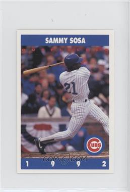 1992 Marathon Oil Chicago Cubs - [Base] #21 - Sammy Sosa
