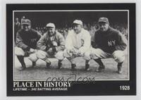 Babe Ruth, Lou Gehrig, Tris Speaker, Ty Cobb