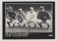 Babe Ruth, Lou Gehrig, Tris Speaker, Ty Cobb