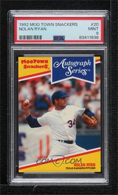 1992 Mootown Snackers Autograph Series - Food Issue [Base] - No Coupon #20 - Nolan Ryan [PSA 9 MINT]