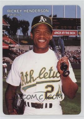 1992 Mother's Cookies Oakland Athletics - Stadium Giveaway [Base] #4 - Rickey Henderson