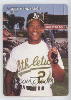 1992 Mother's Cookies Oakland Athletics - Stadium Giveaway [Base] #4 - Rickey Henderson