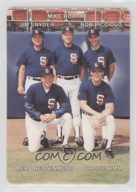 1992 Mother's Cookies San Diego Padres - Stadium Giveaway [Base] #27 - Bruce Kimm, Rob Picciolo, Merv Rettenmund, Mike Roarke, Jim Snyder