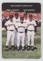 Dusty Baker, Bob Brenly, Carlos Alfonso, Bob Lillis, Wendell Kim