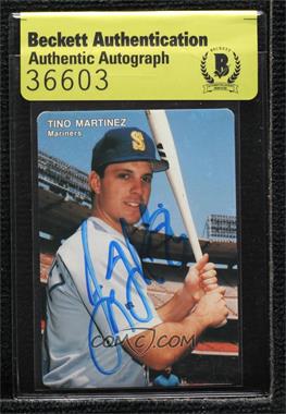 1992 Mother's Cookies Seattle Mariners - Stadium Giveaway [Base] #11 - Tino Martinez [BAS Authentic]