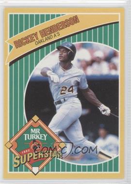 1992 Mr. Turkey Superstars - [Base] #14 - Rickey Henderson