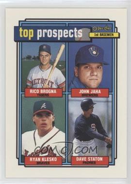 1992 O-Pee-Chee - [Base] #126 - Rico Brogna, John Jaha, Ryan Klesko, Dave Staton