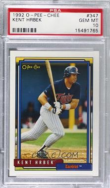 1992 O-Pee-Chee - [Base] #347 - Kent Hrbek [PSA 10 GEM MT]