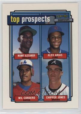 1992 O-Pee-Chee - [Base] #551 - Manny Alexander, Alex Arias, Wil Cordero, Chipper Jones