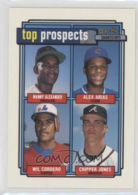 1992 O-Pee-Chee - [Base] #551 - Manny Alexander, Alex Arias, Wil Cordero, Chipper Jones