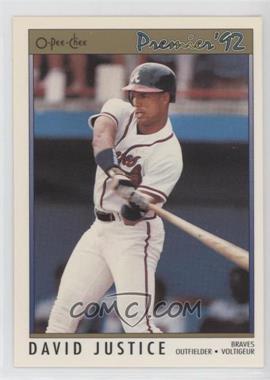 1992 O-Pee-Chee Premier - [Base] #117 - David Justice