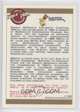 1992 Pacific McDonald's St. Louis Cardinals 100th Anniversary - [Base] #_CHEC - Checklist