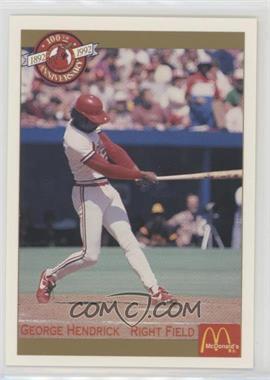 1992 Pacific McDonald's St. Louis Cardinals 100th Anniversary - [Base] #45 - George Hendrick